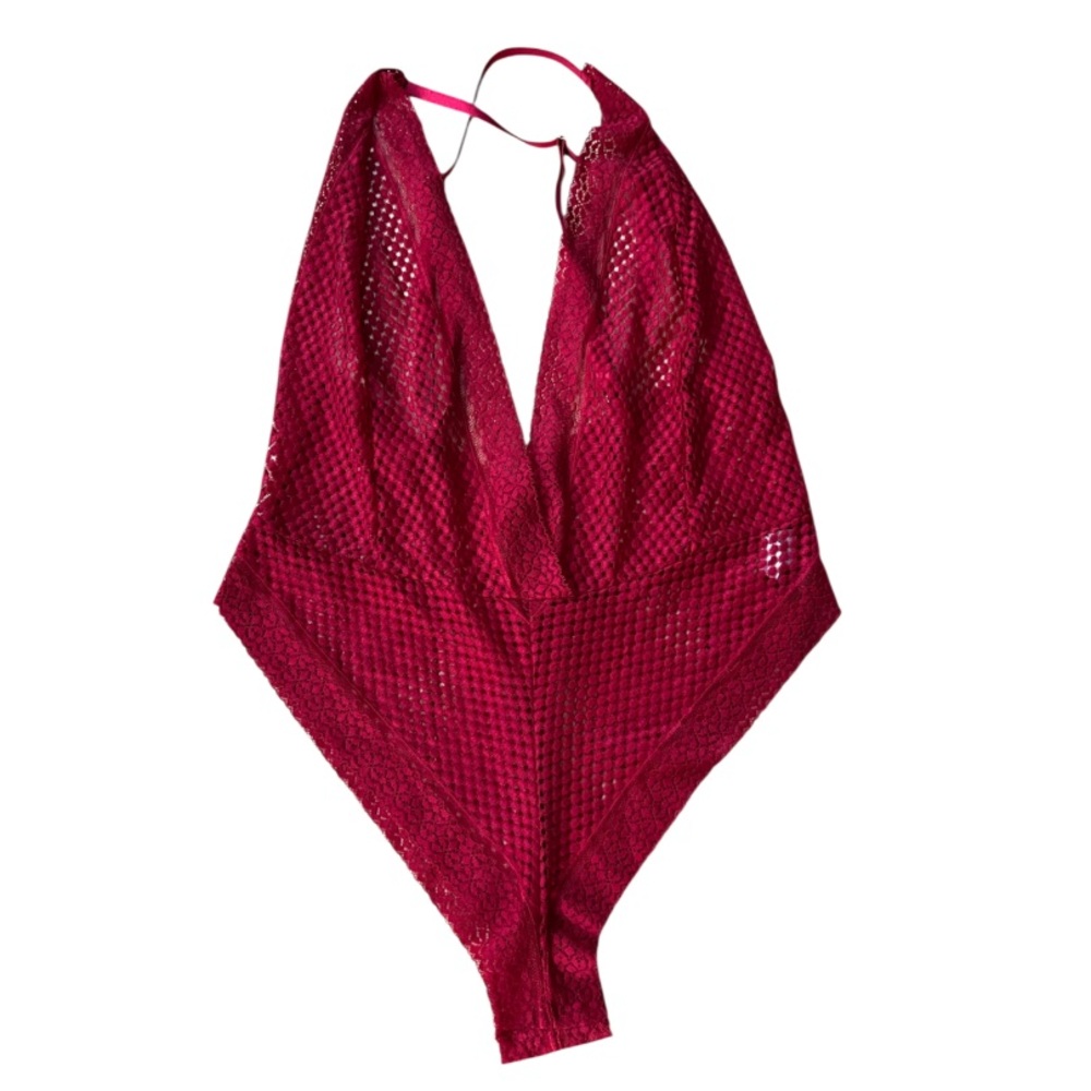 🌟3/$25 🌟Elegant Red Lace Bodysuit One-Piece